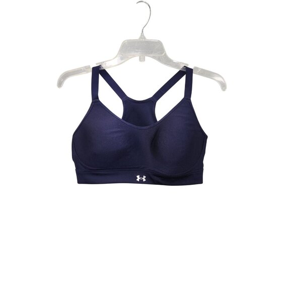 Under Armour Womens LG Navy Racerback Sports Bra  Activewear 3685 - Picture 1 of 6